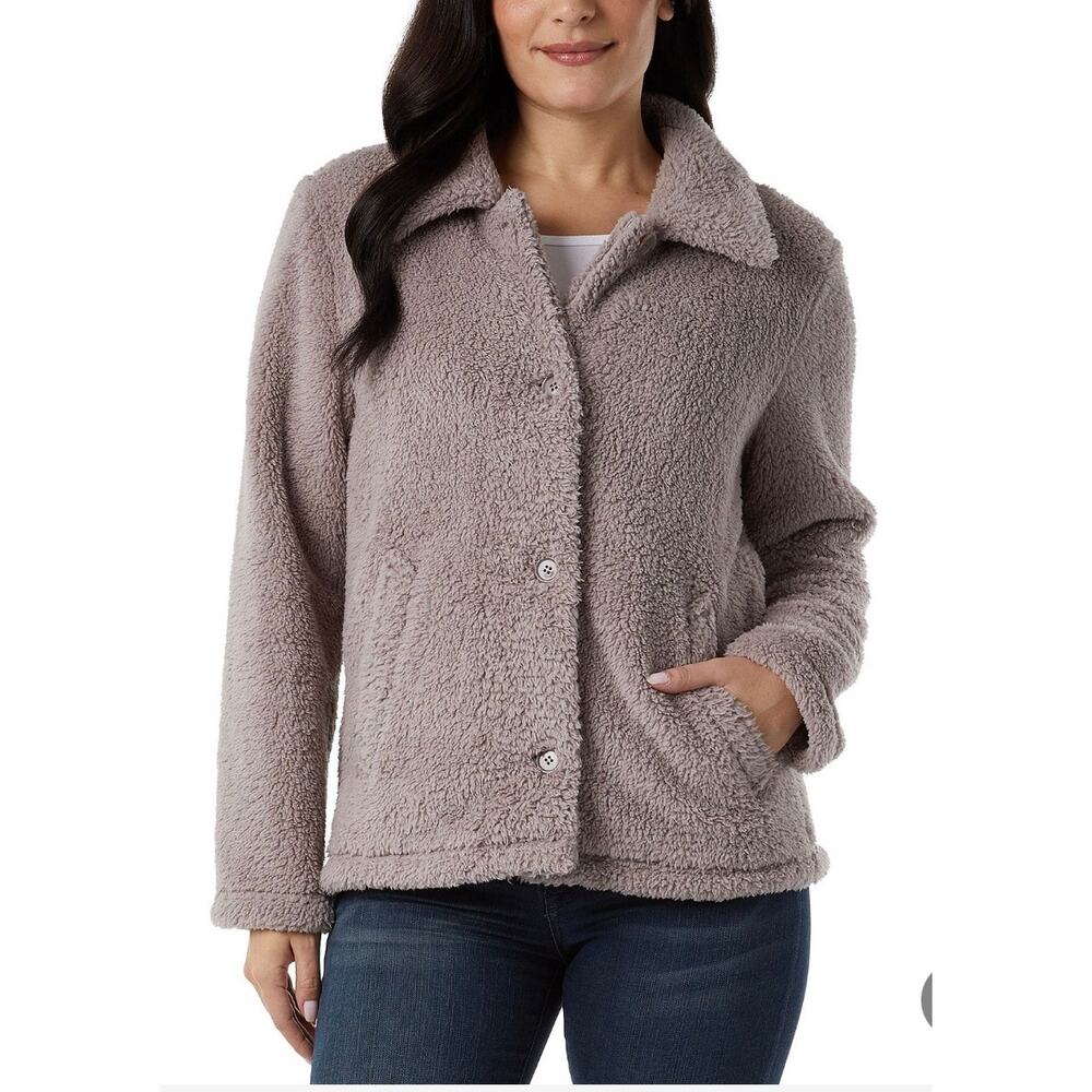 32 Degrees Heat Women's Cozy Fleece Jacket NWT Purple XL Perfect for 3 Seasons!